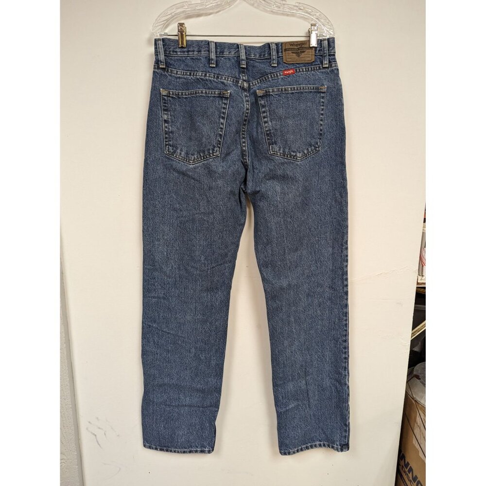 Mens Wrangler Blue Jeans Denim Size 34 X 32 - Picture 2 of 5